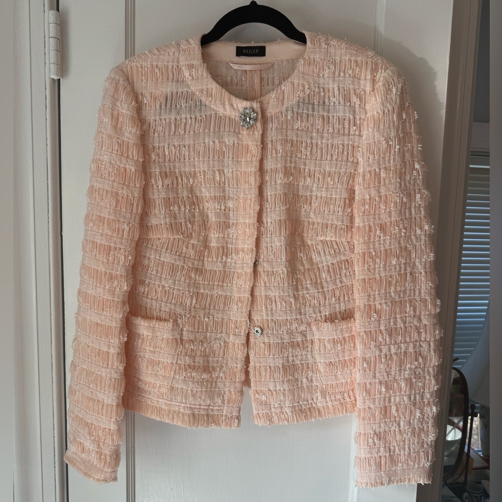BASLER Women's  Pink  Long Sleeve Jacket